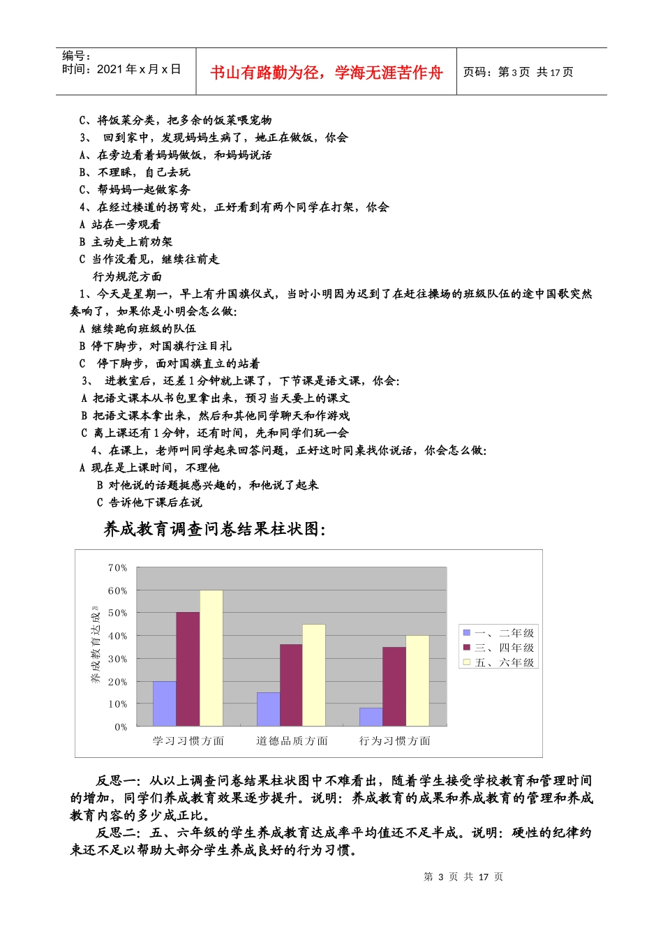 小学三级课程优化组合模式的研究工作汇报_第3页