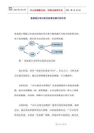 客流统计和分析在经营决策中的作用