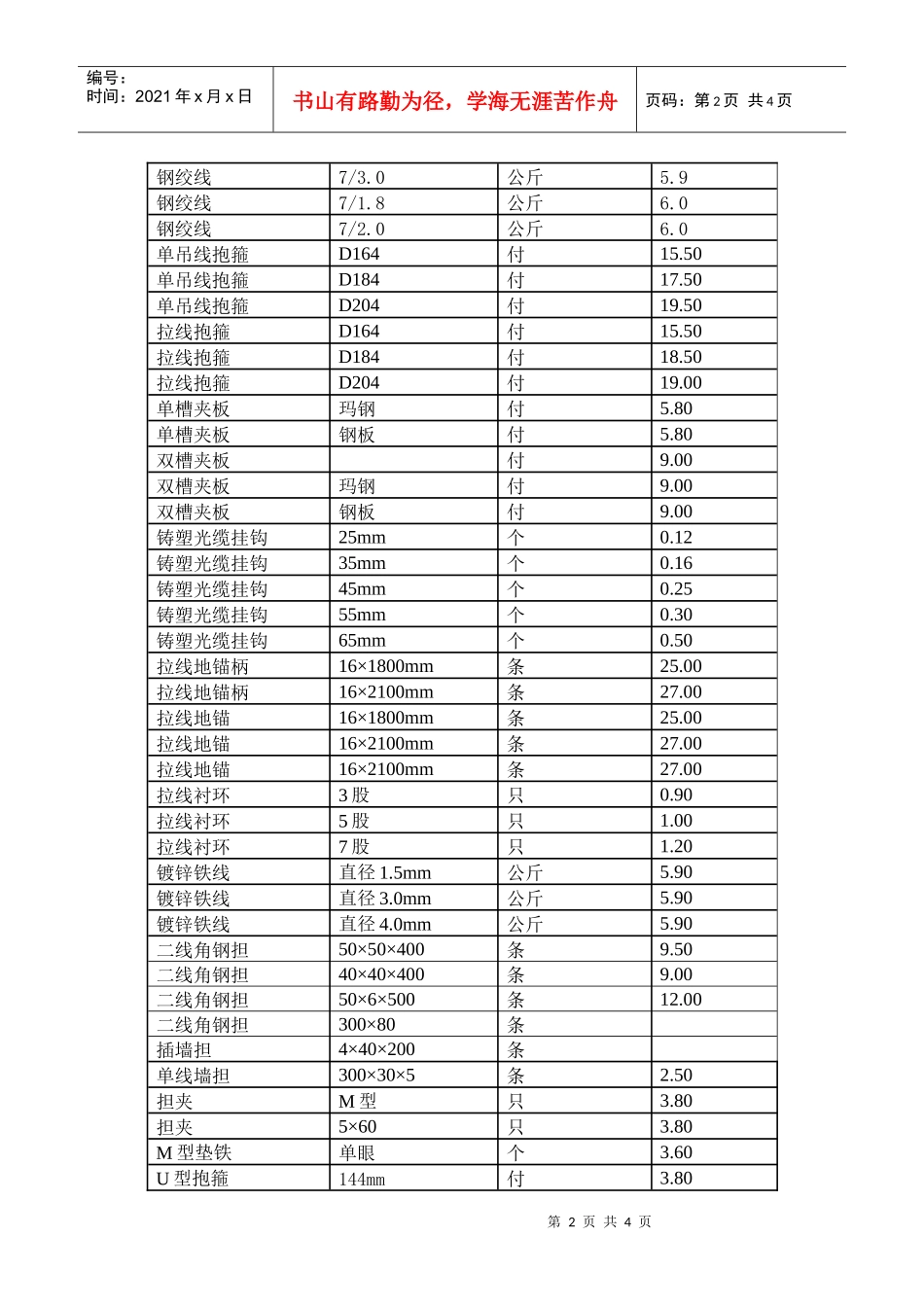 山东移动一般货物采购框架合同样本_第2页