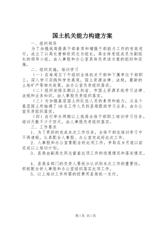 国土机关能力构建方案
