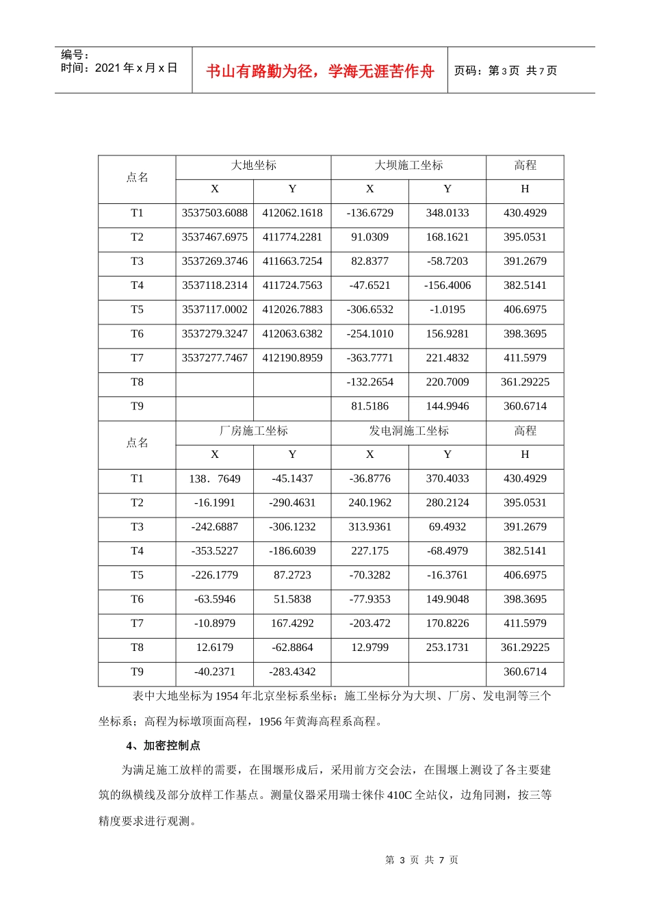 工程测量竣工报告_第3页