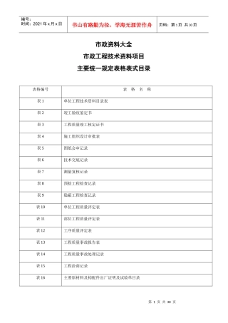 市政工程资料(全套)
