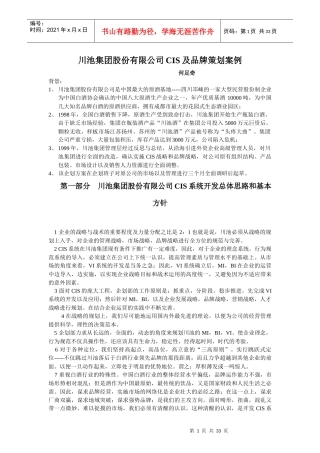 川池集团股份有限公司CIS导入及品牌企划方案--xyp9999