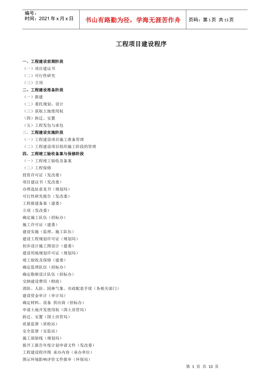 工程项目建设程序详解(整理)_第1页