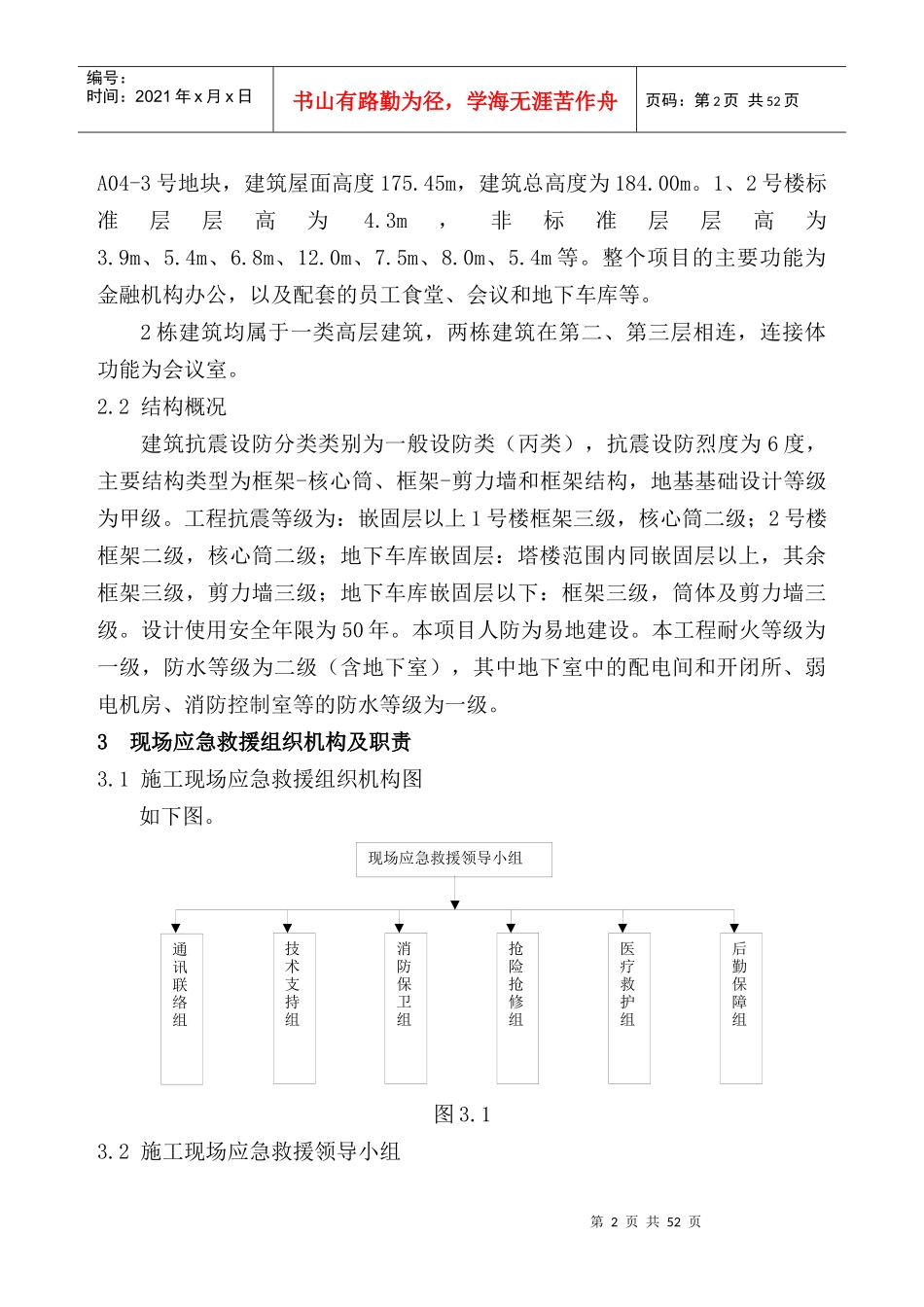 工程施工危险源预防方案及应急救援预案_第2页