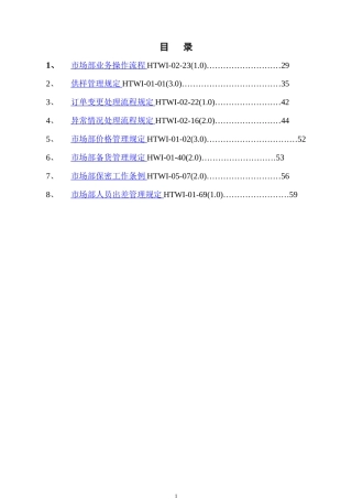 市场部制度汇编