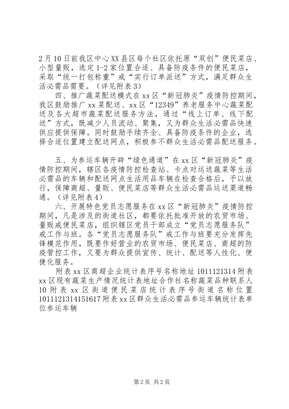 XX年XX区“新冠肺炎”疫情防控市场监管实施方案范本_第2页