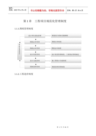 工程项目规范化管理制度