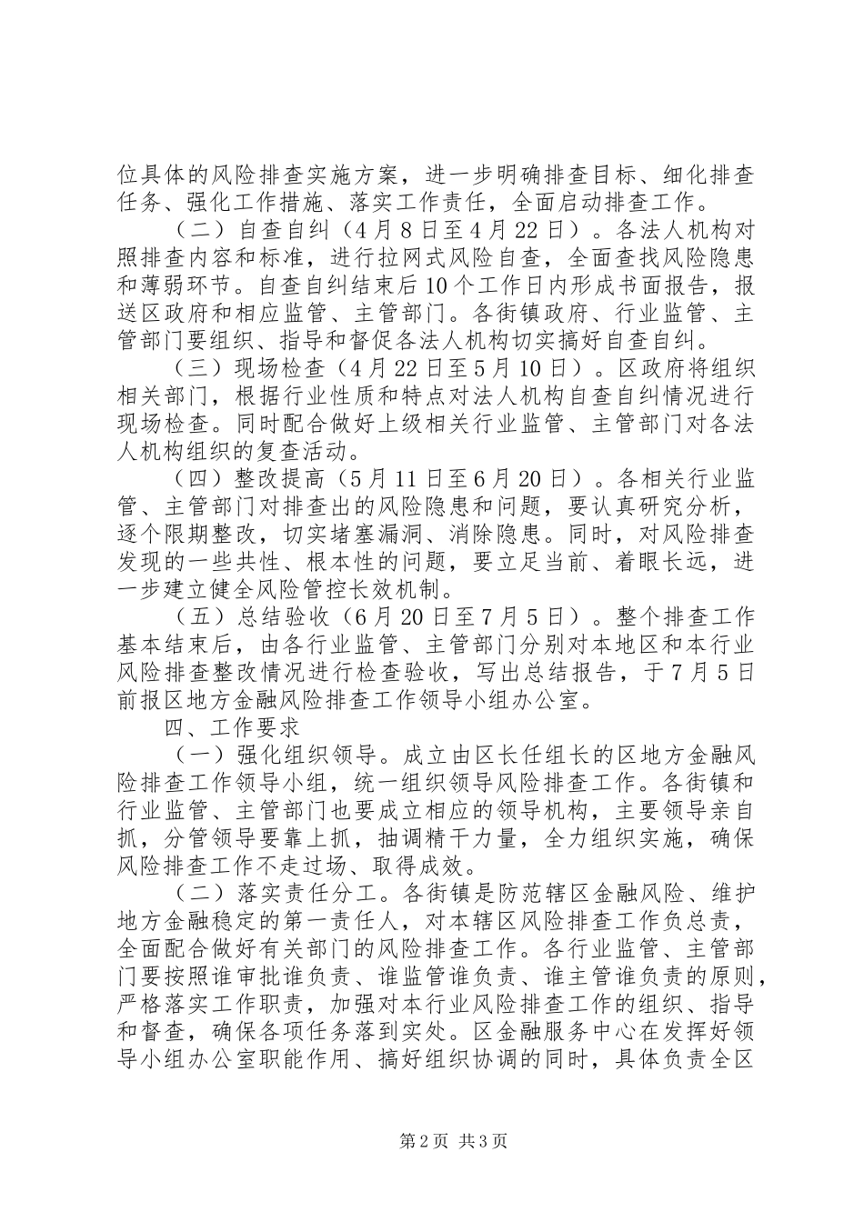 地方金融风险排查方案_第2页