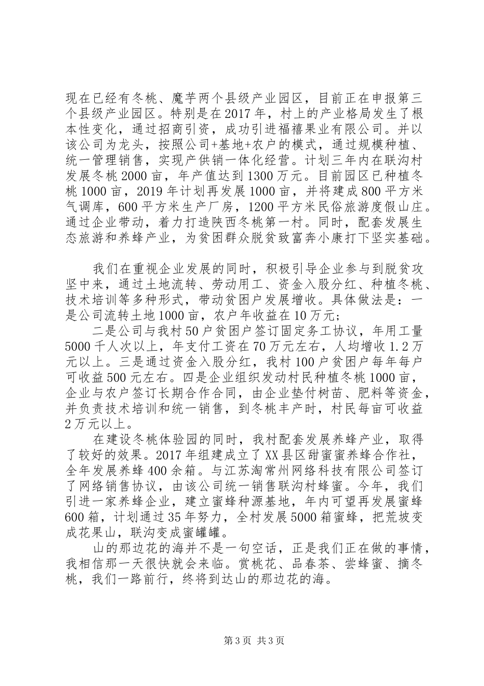 当好驻村“第一书记”经验交流发言材料提纲_第3页