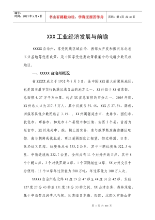 工业经济发展与前瞻