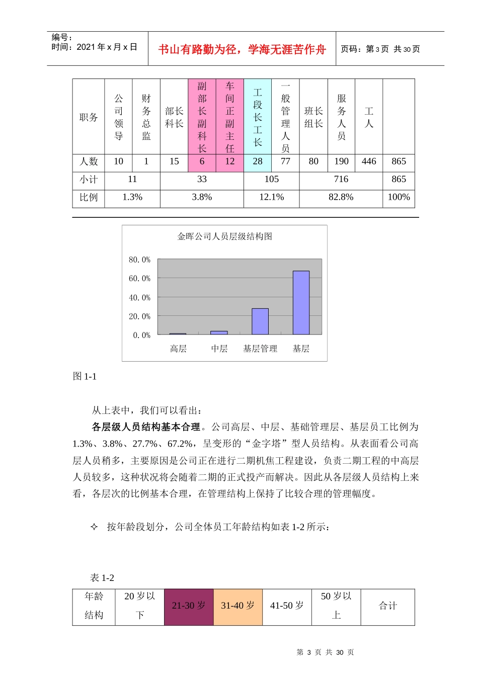 山西金晖煤焦化工公司人力资源诊断报告_第3页