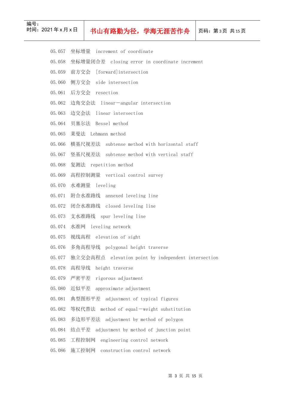 工程测量名词_第3页