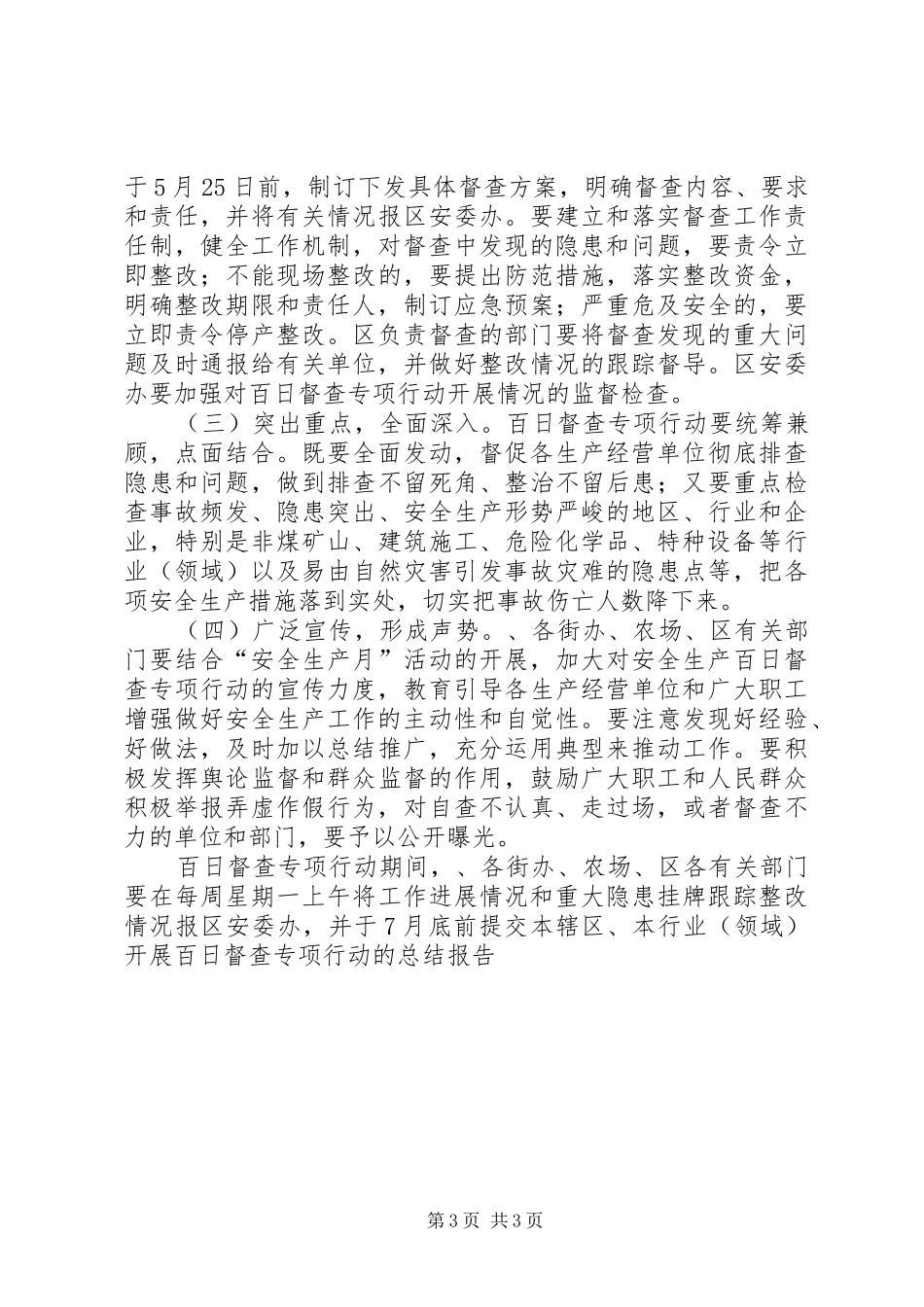 安全生产百日督查方案_第3页