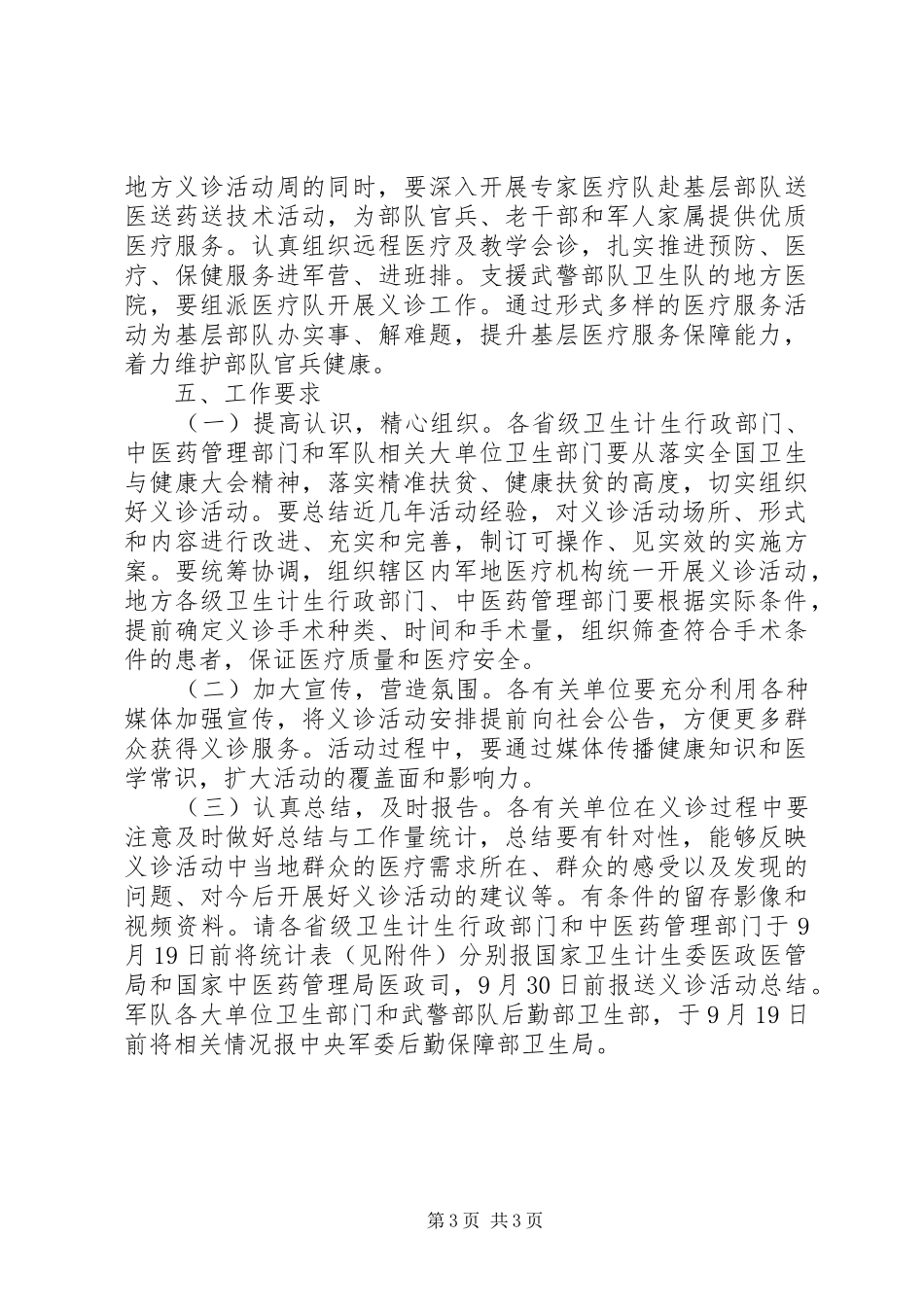 XX年“服务百姓健康行动”全国大型义诊活动周实施方案_第3页