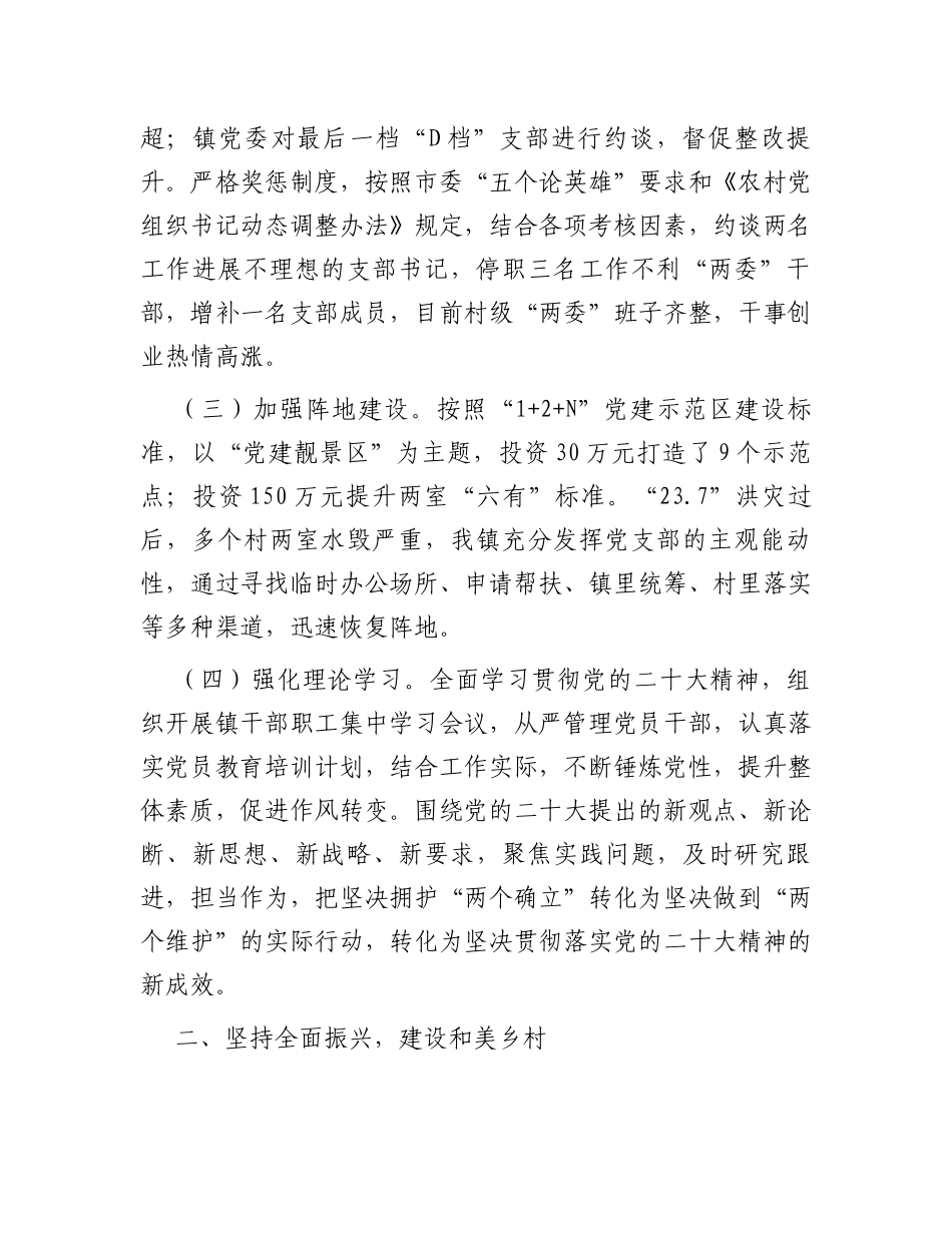 镇2023年度领导班子总结报告_第2页