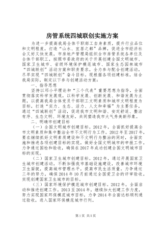 房管系统四城联创实施方案