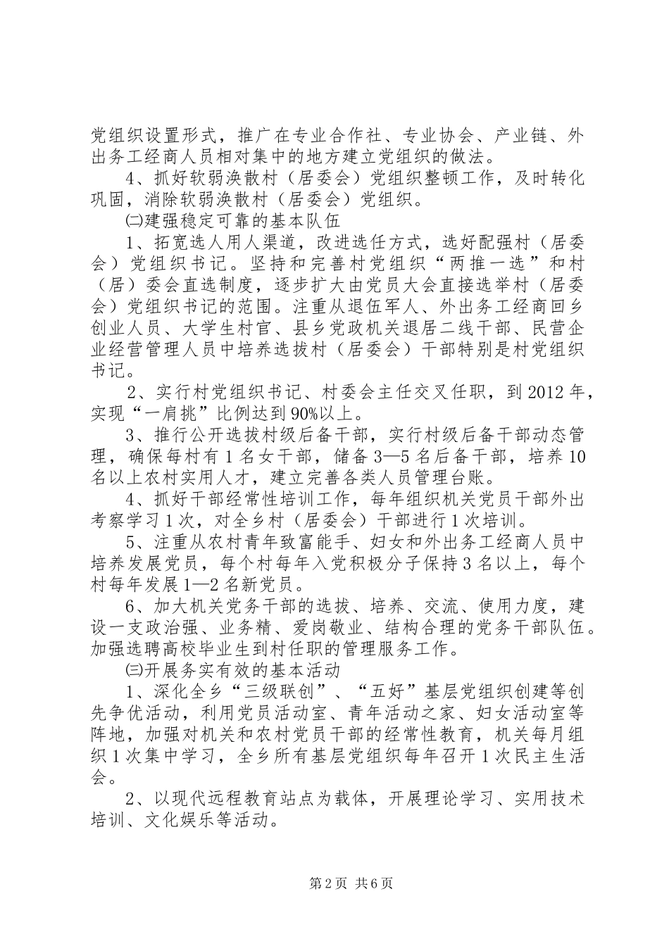 基层党组五个基本建设方案_第2页
