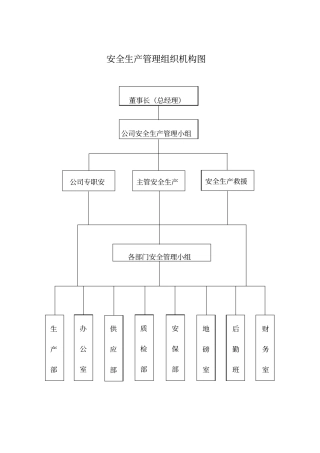安全生产管理组织机构图word版本