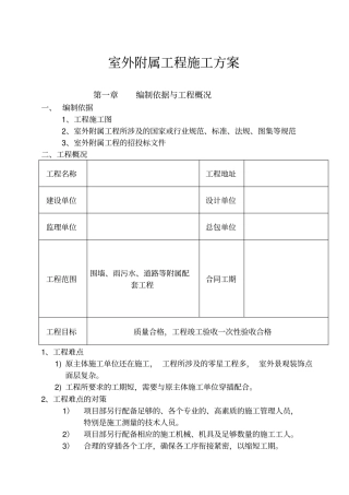 室外工程施工方案52435