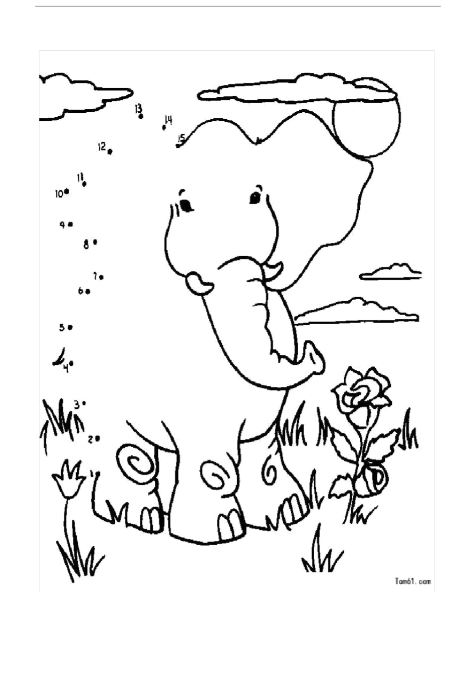 完整版数字连线涂色画大幅面A4单张打印版.doc_第2页