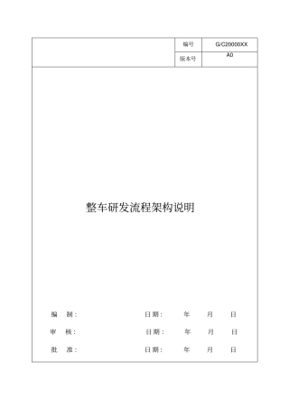 整车研发流程架构说明
