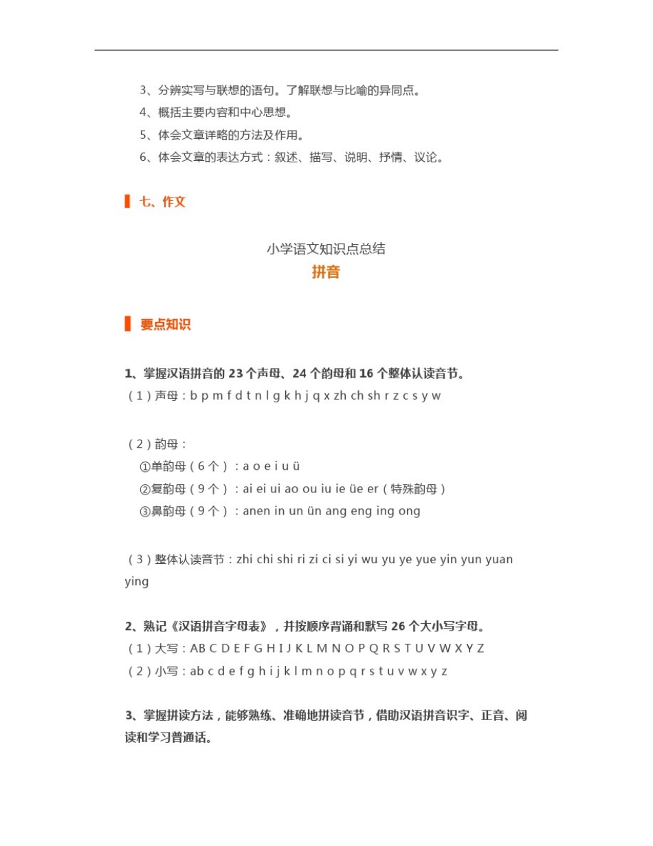 小学语文知识模块化总结,很全面!_第2页