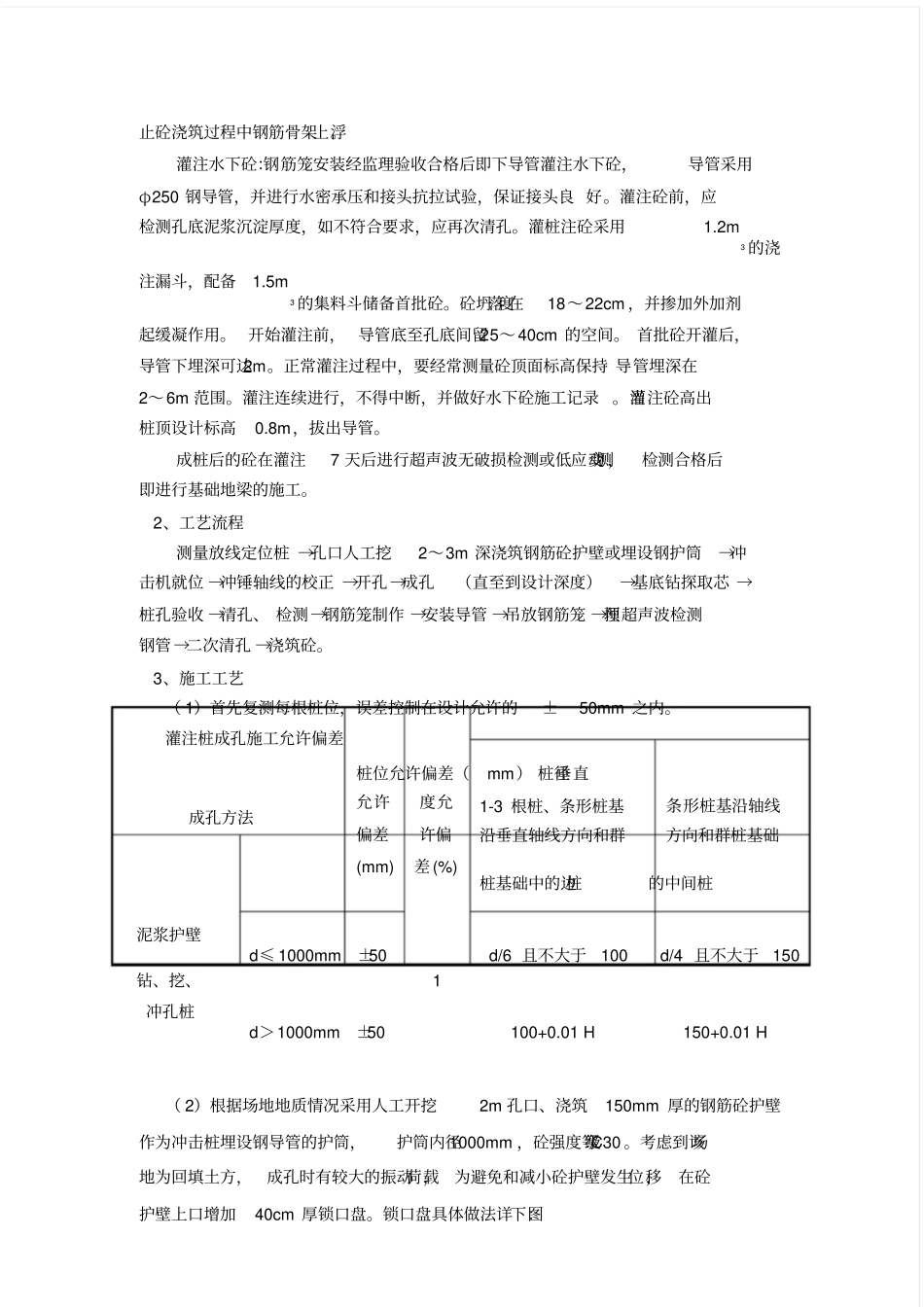 冲孔混凝土灌注桩施工方案_第2页