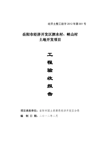 工程验收报告样式