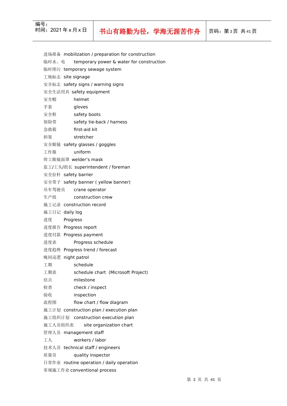工程管理专业词汇-1_第3页