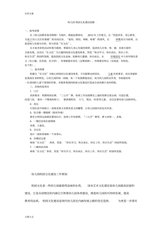 幼儿园教育校园文化建设创意