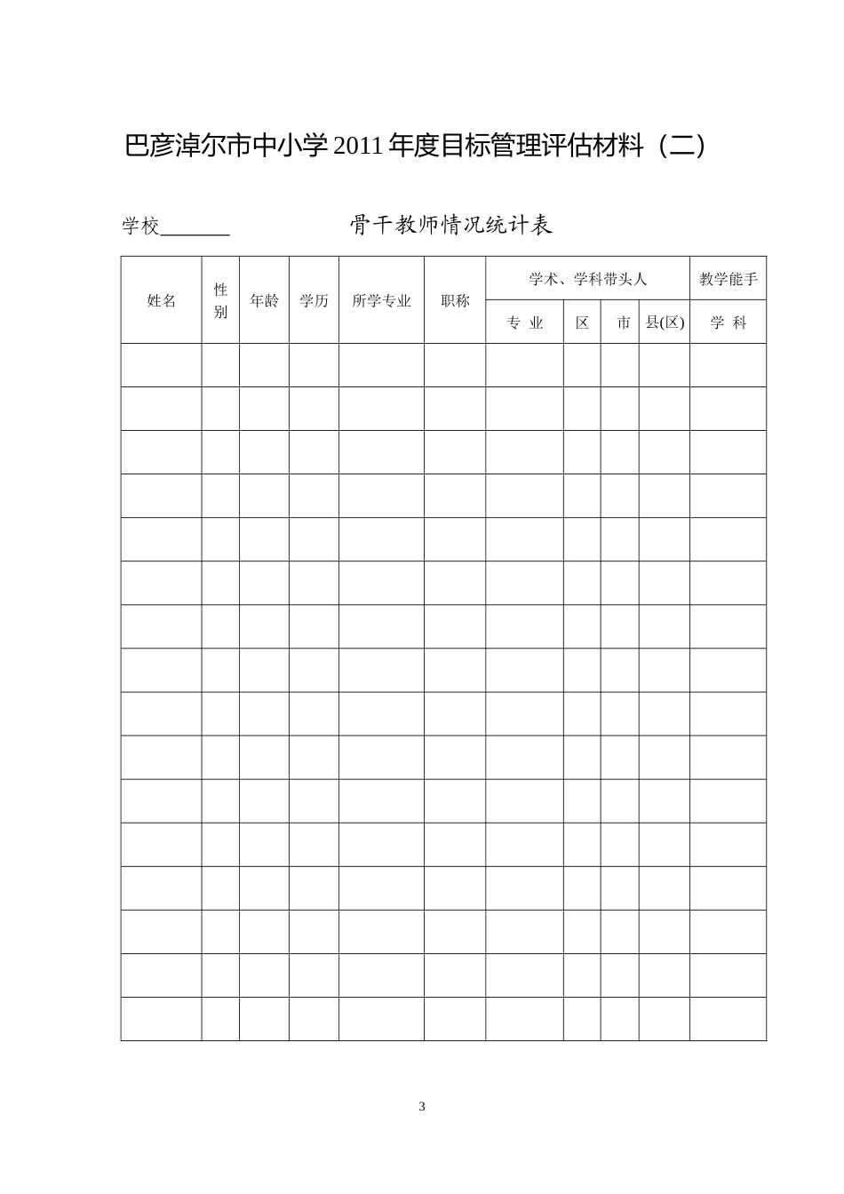 巴彦淖尔市中小学XXXX年度目标管理综合督导评估材料(一)_第3页