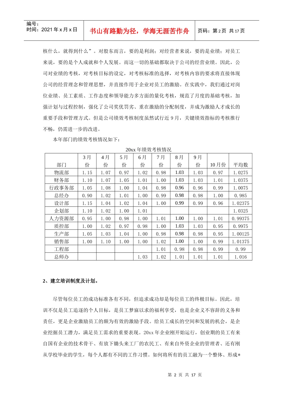 工厂制造业人力资源部年度工作总结及规划_第3页