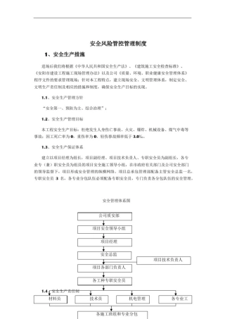 安全风险管控管理制度