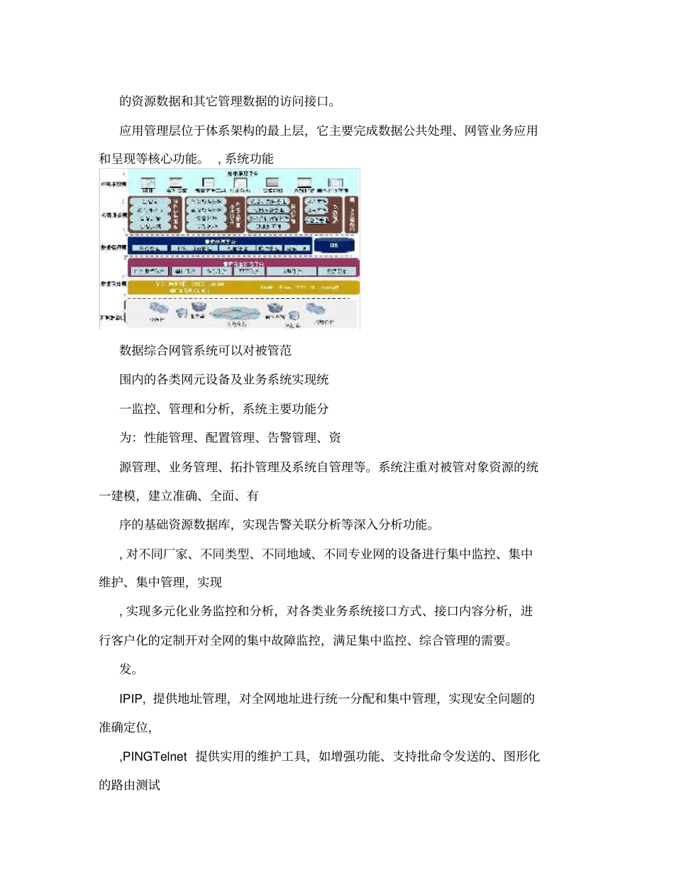 亿阳数据综合网管系统解决方案_第2页