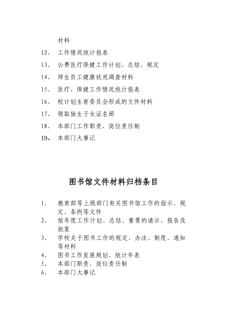 各单位部门文件材料归档条目_第3页