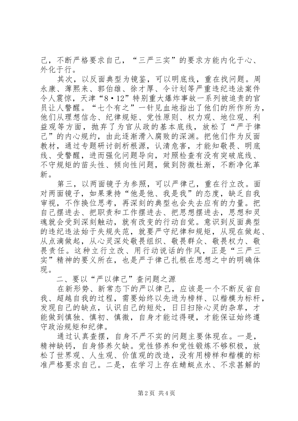 市委常委严以律己严守政治规矩研讨发言_第2页