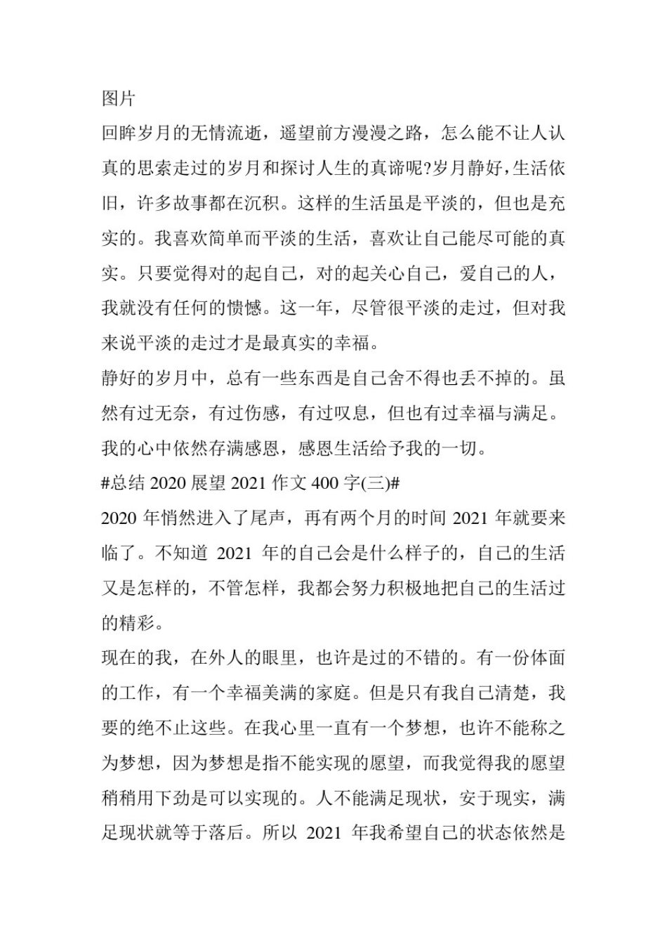 总结2020展望2021作文400字范文七篇_第3页