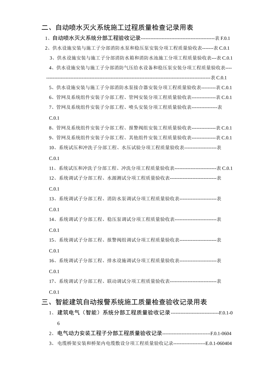 建筑消防安装工程施工质量检查验收记录汇总_第3页