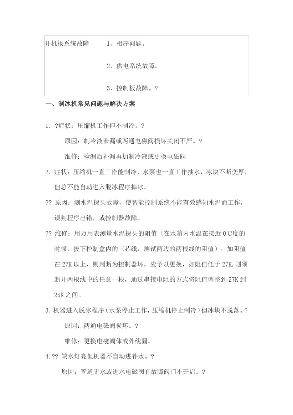 制冰机常见故障及处理方法_第3页