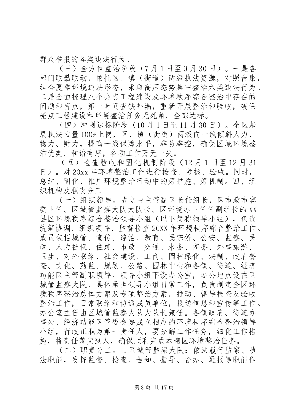 城管大队整治方案_第3页