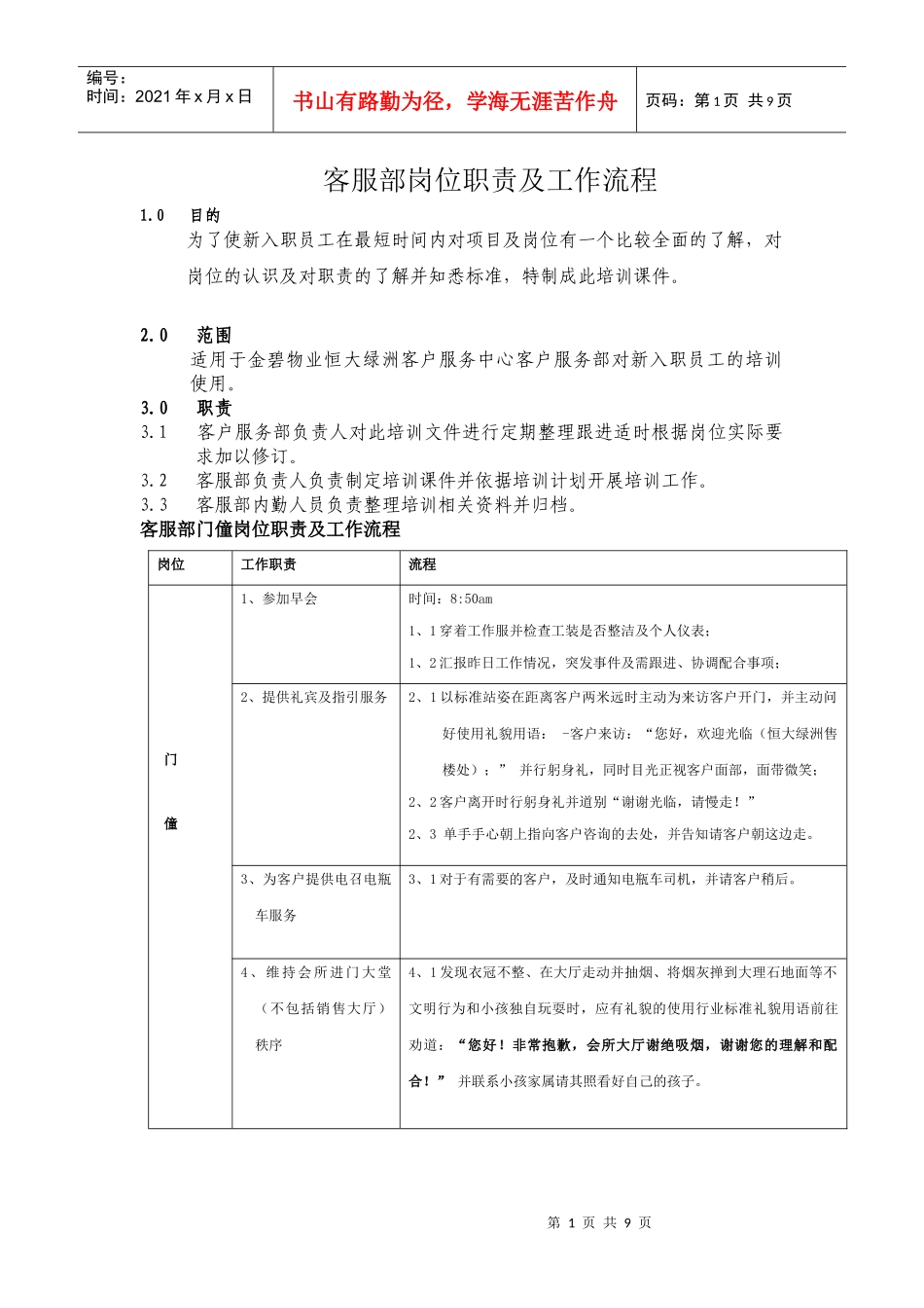 岗位职责及工作流程_第1页
