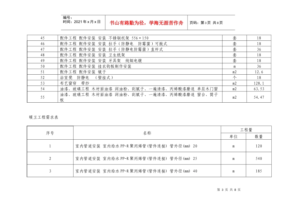 工程量清单doc-三、工程量清单：_第3页