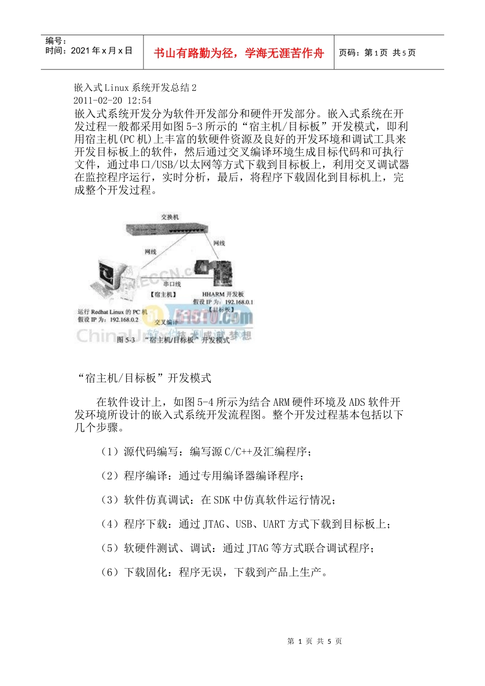 嵌入式linux流程_第1页
