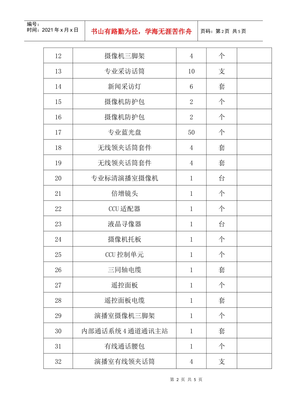 崇州电视台摄录设备采购项目招标公告_第2页