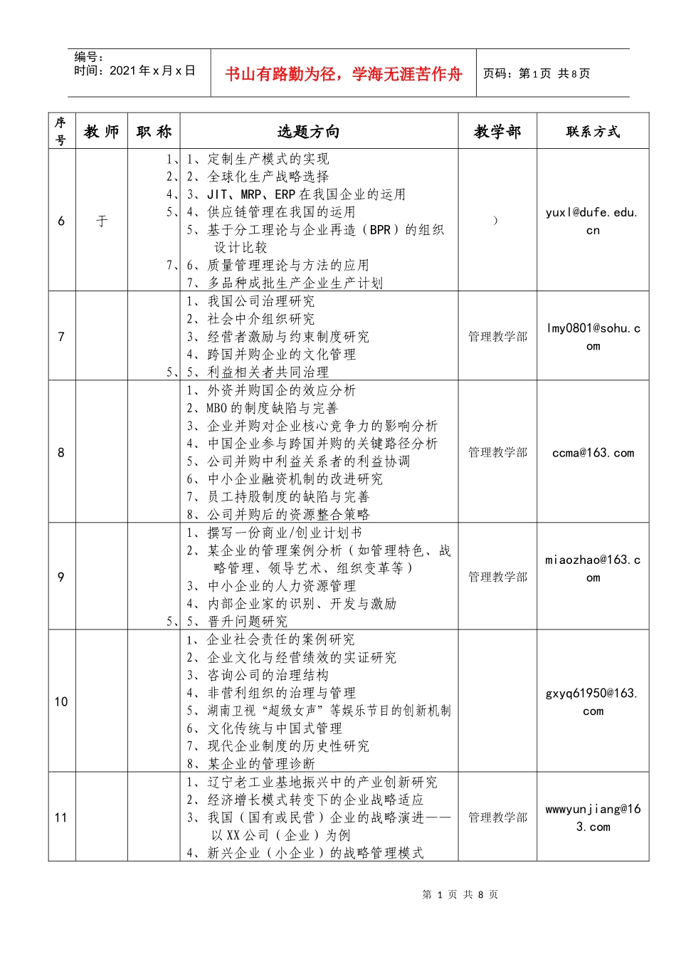 工商管理学院00级毕业论文选题_第2页
