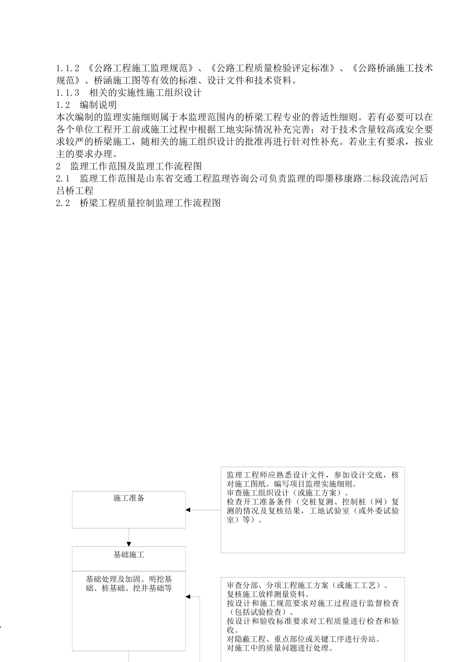 即墨移康路改建流浩河后吕桥工程监理实施细则_第2页