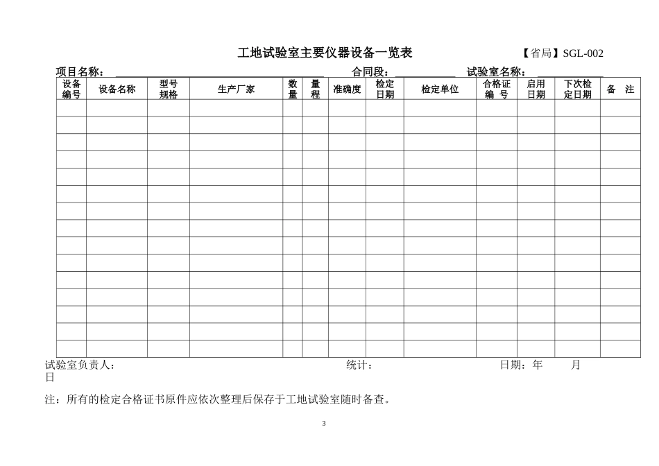 工地试验室常用表格汇总集_第3页