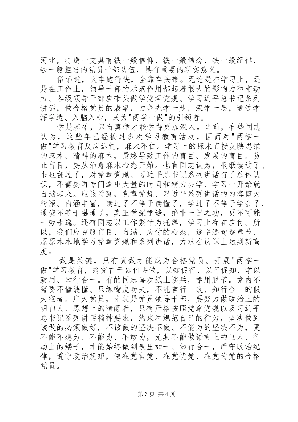 两学一做动员大会发言_第3页