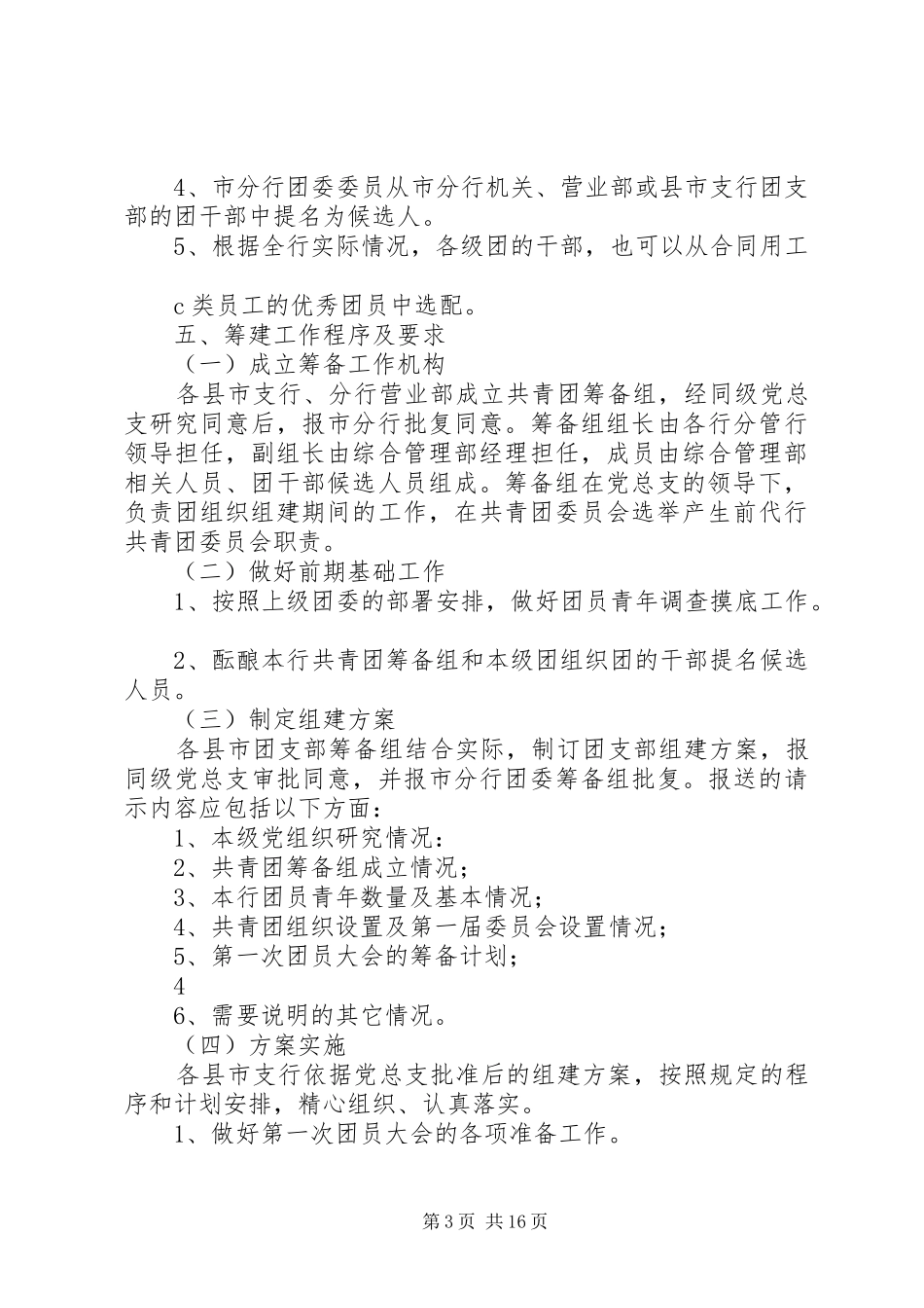 共青团分行委员会组建和筹备方案_第3页